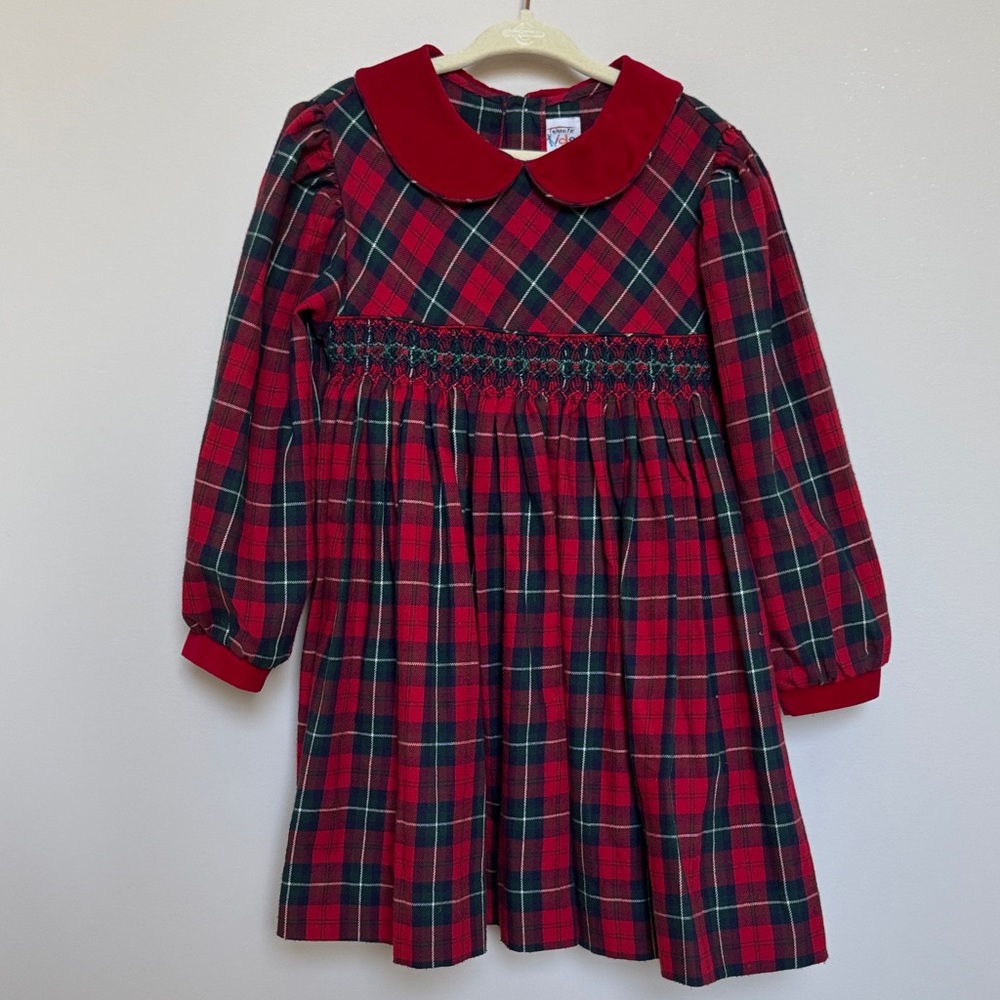 Talbots Red and Green Plaid Kids Dress